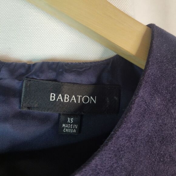 Babaton Aritzia Vegan Suede Feel Navy Sleeveless Top - Picture 8 of 14